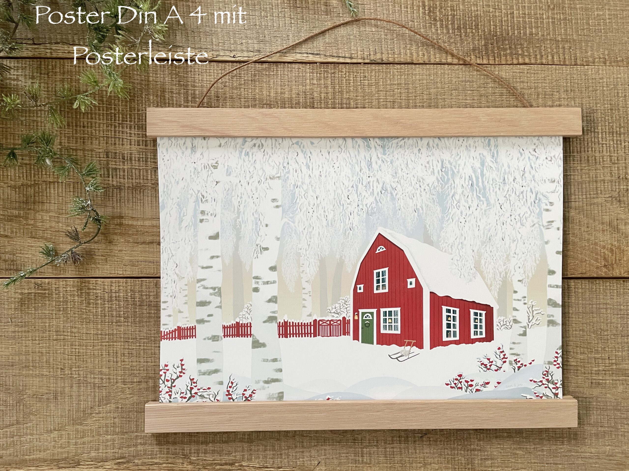 Kunstdruck Winterzeit von Ann und Jan DIN A4 Querformat mit Posterleiste