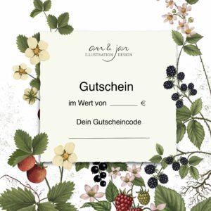 Geschenkgutschein Emma von ann & jan – erhältlich in verschiedenen Beträgen