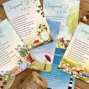 Postkartenset 12 Monatskarten Glücksmomente für jeden Monat