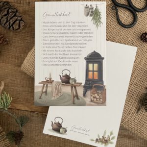 Große Postkarte "Gemütlichkeit“ – Hygge-Momente